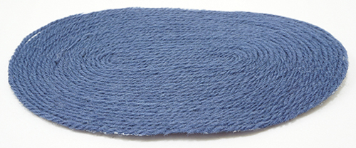 Dollhouse Miniature Navy Blue Rug, Large